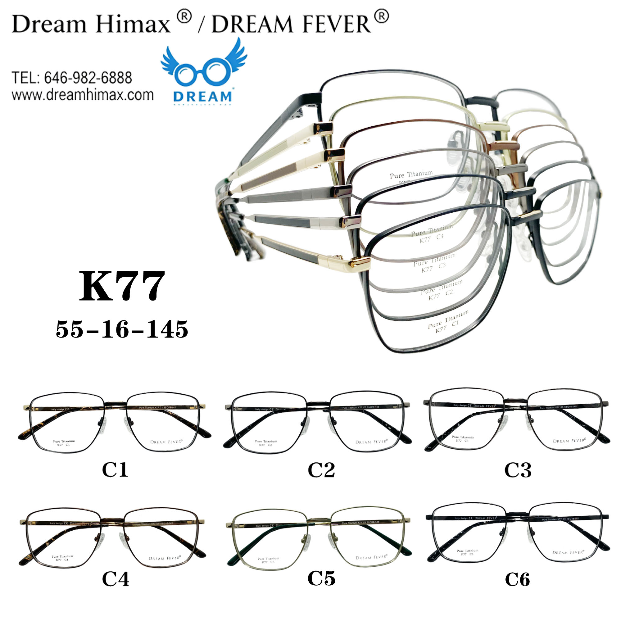 K77 metal aviator frame
