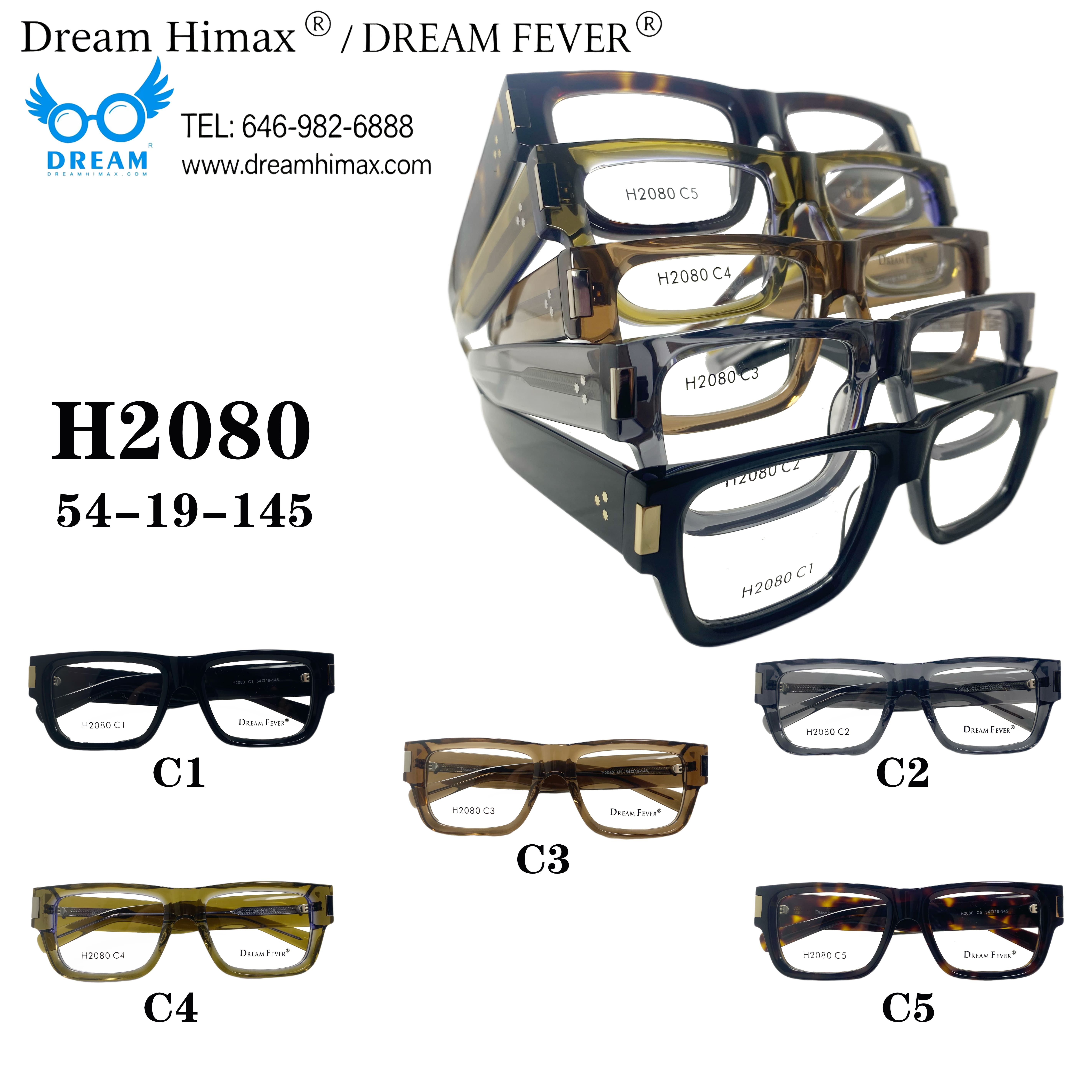 H2080 square acetate frame